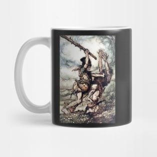 Fafnir Kills Fasolt - The Rhinegold and the Valkyries - Arthur Rackham Mug